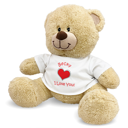 personalized i love you teddy bear