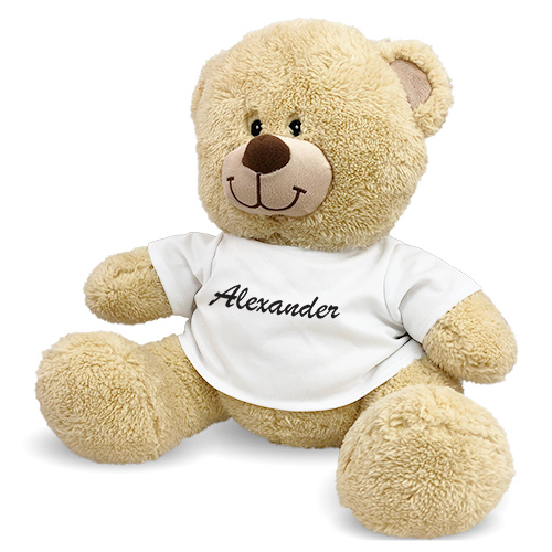 name on teddy bear