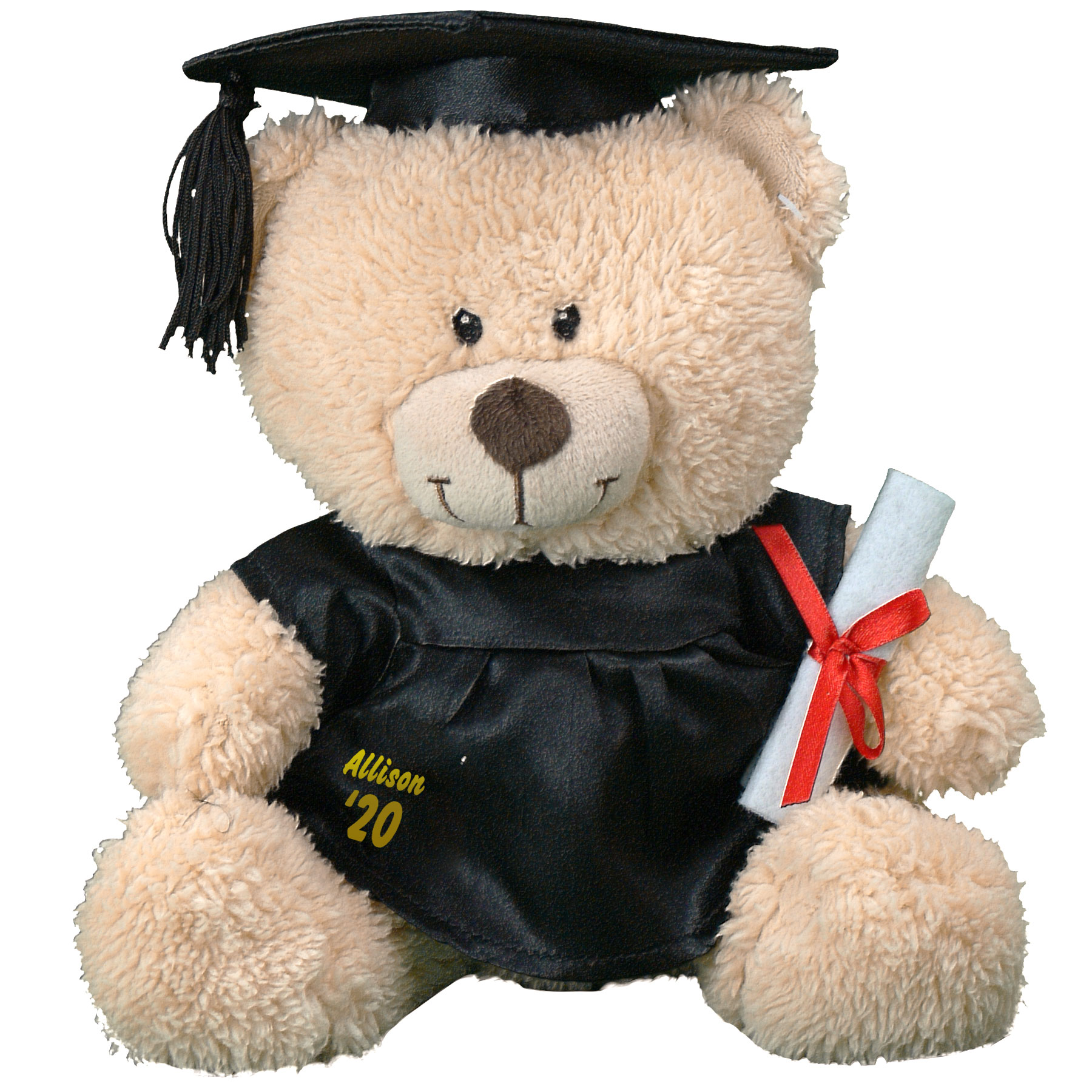 Graduation Cap and Gown Teddy Bear 11"