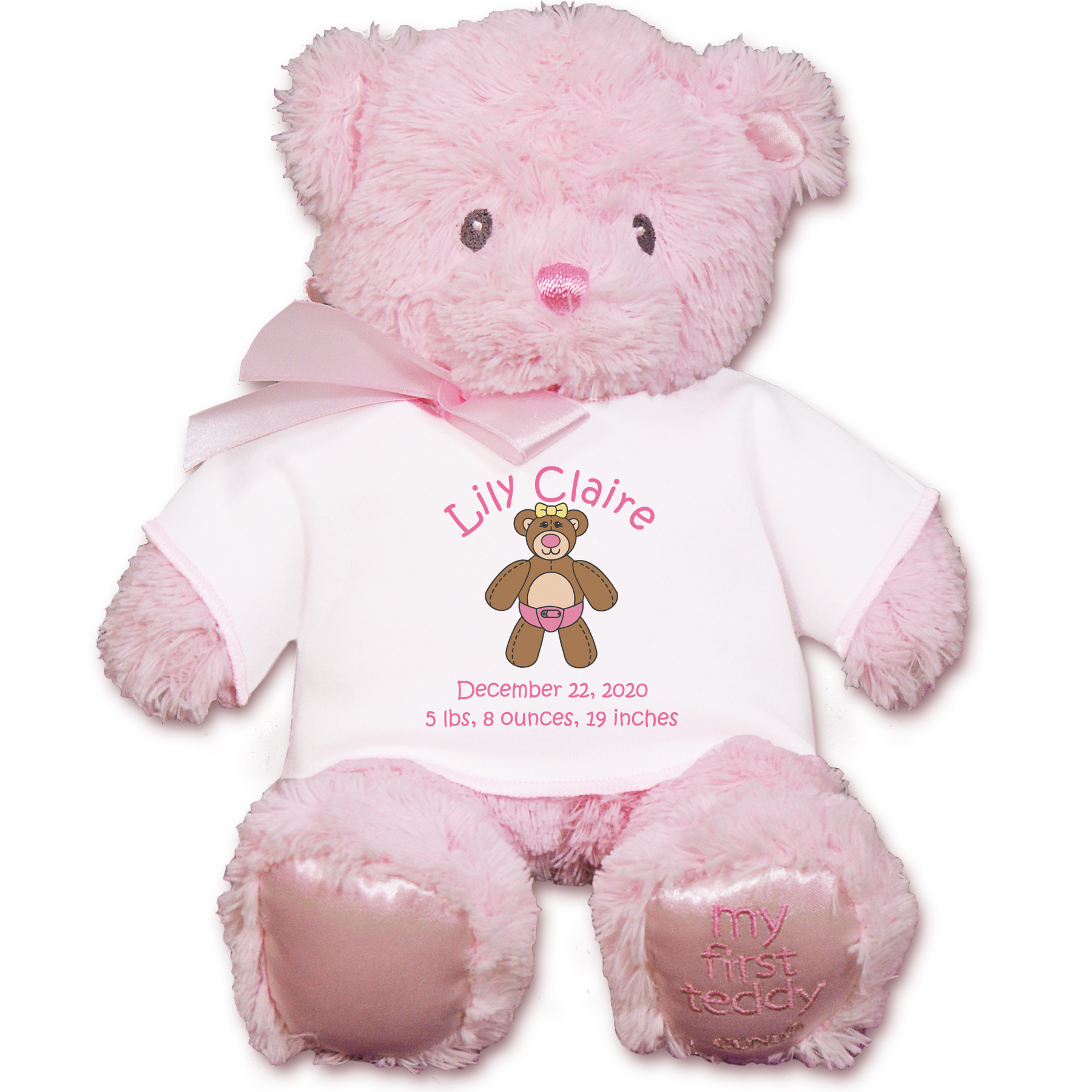 personalized newborn teddy bear