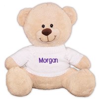 teddy bear with embroidered name